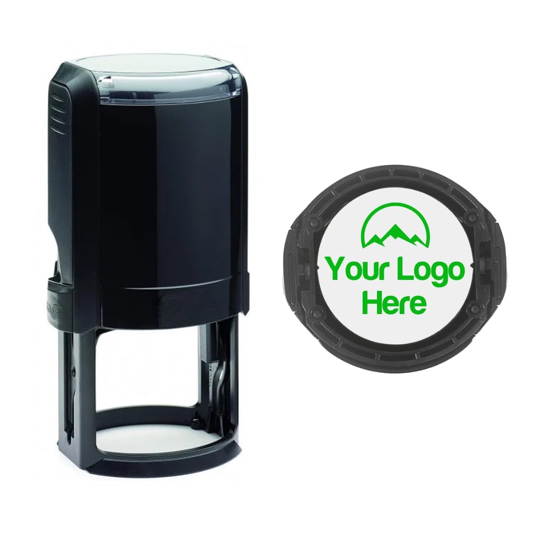 Personalised Logo Rubber Stamp Self Inking- SD4U 42mm Round Logo Stamp