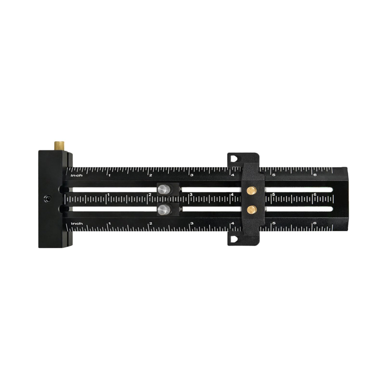 Metric/Inch T Shape Marking Gauge Multifunction Scribing Marking Ruler Double Line Ruler Limit with Needle Double Line Scriber