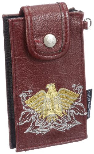 Poodlebags entertainbag - Eagle - Smartphone Case de Cuero sintético Mujer, Color Rojo, Talla 7x13x2 cm (B x H x T)