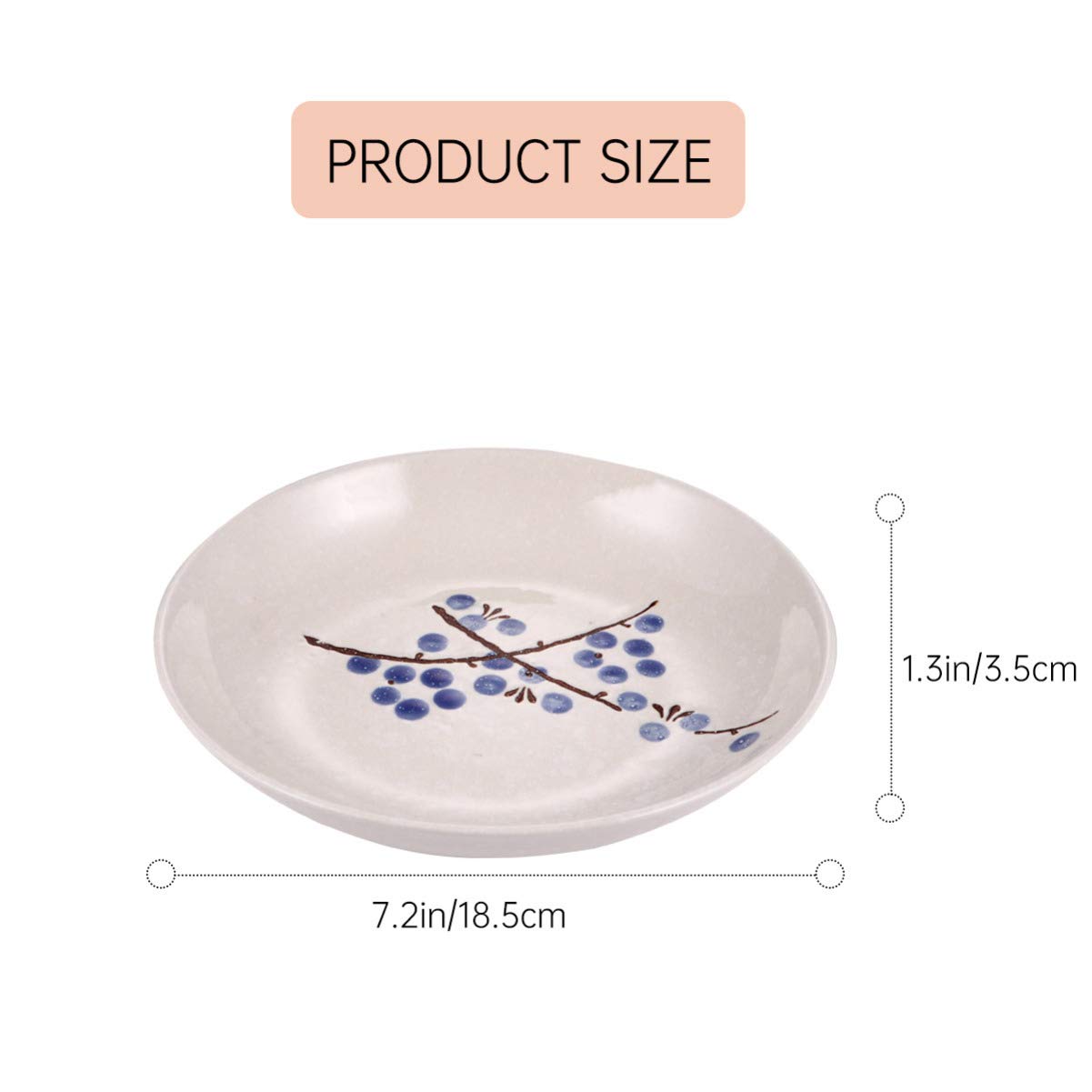 Générique Service de Table Japonais 6 pièces en céramique, Assiette, Bol, Tasse, cuillère, Baguettes, Bols à céréales et Nouilles