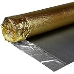 Grandismo 5mm Super Gold Underlay - 1m x 15m Roll (15m2) for Wood/Laminate Flooring - Provides Acoustic Sound and Impact Reduction - Good Cushioning Support Underlayment