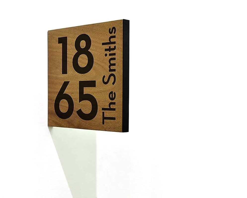 House Number Plaque Custom Single or Double sided House