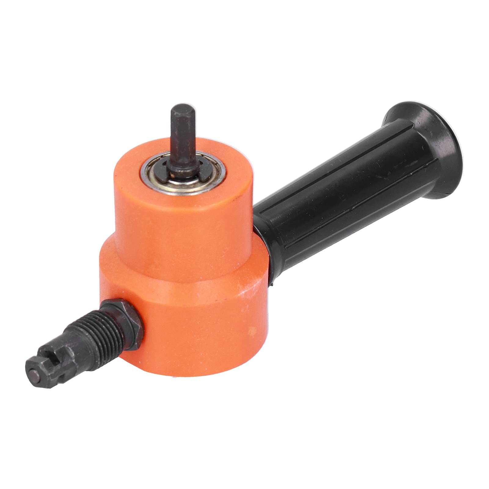 Double Head Nibbler 360° Adjustable Metal Cutter for Cutting ABS Construction Tool with Ergonomic Handle Stainless Steel Iron Fiberboard Cutter 1500-3000rpm Speed Orange Red