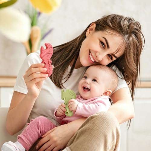 Image of TYRY.HU Baby Teething Toys for Babies 0-6 Months 6-12 Months, BPA Free Silicone Baby Molar Teether Chew Toys, Hammer Wrench Spanner Pliers for Boys Girls, Soft-Textured, Easy to Hold & Clean, Cute
