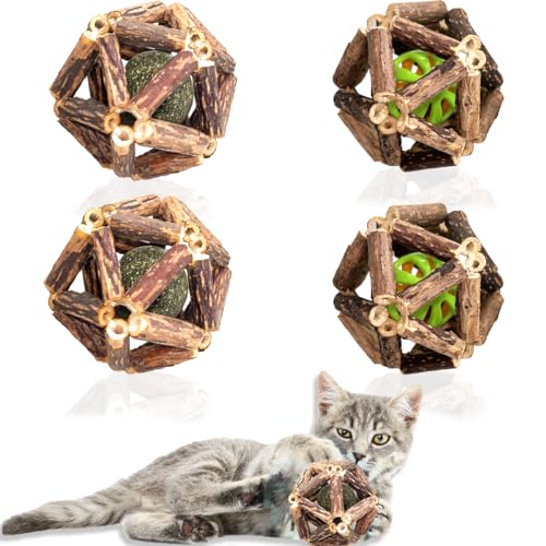 LINEVEO Catnip Ball, Juguetes Con Hierba Gatera, Juguete Para Gatos