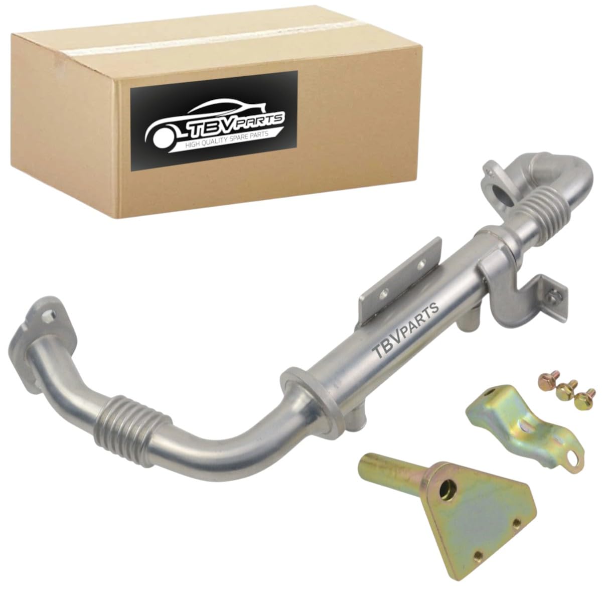 EGR Kuehler fuer Abgasrueckfuehrung, praezise Passform, dichte Verbindung, ersetzt OE 14735MB41A 7485112898 5001870059 14735MB40A 284164X750, montagefreundlich, fuer F24M F24W 2.5