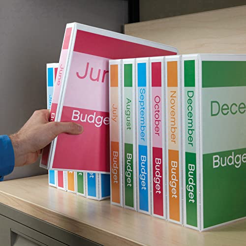 Wilson Jones 3 Ring Binder 1/2 Inch, Round Ring View Binder, Letter Size, Basic, 362 Series, Customizable, White (W362-13Wv) #TOP2