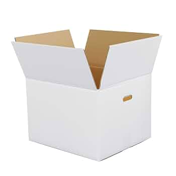 新品 業務用・フリマ 白段ボール 24×24×H13（組み立て時）34枚 宅配180サイズ】組み立て簡単。商品の陳列や販促POPに最適な展示