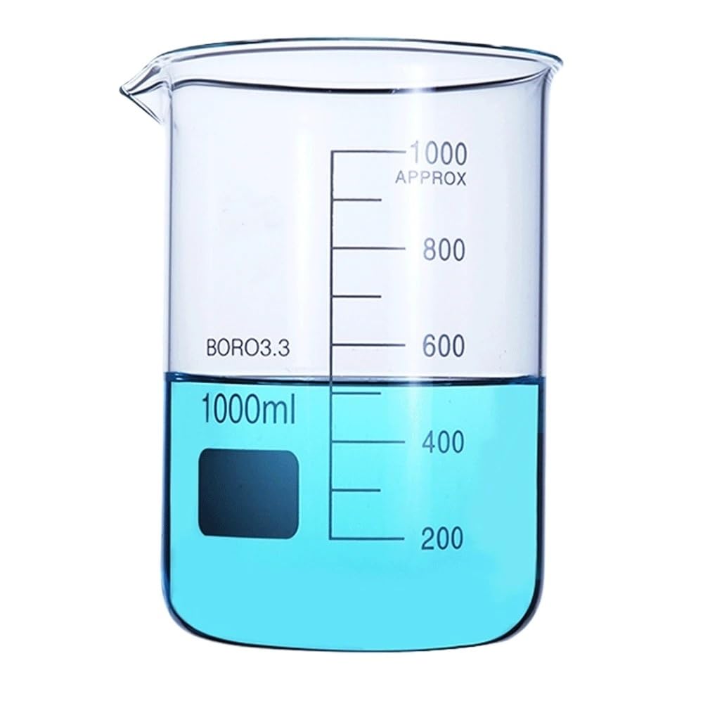 Borosilikat Glasbecher, Glasbecher mit niedriger Form, 5–2000 ml, Laborglas, Experiment