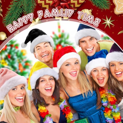 Image of Vicenpal 20 Pcs Santa Hats Bulk for Adults, Multicolor, Classic