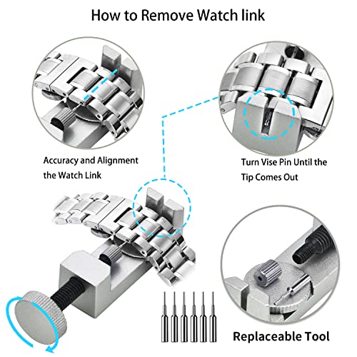 EasyTime Beginners Watch Repair Kit: 149PCS Watch Tools with Manual for Link Removal and Battery Replacement - 108 Spring Bars for Strap Adjustment, Gift for DIY Enthusiasts