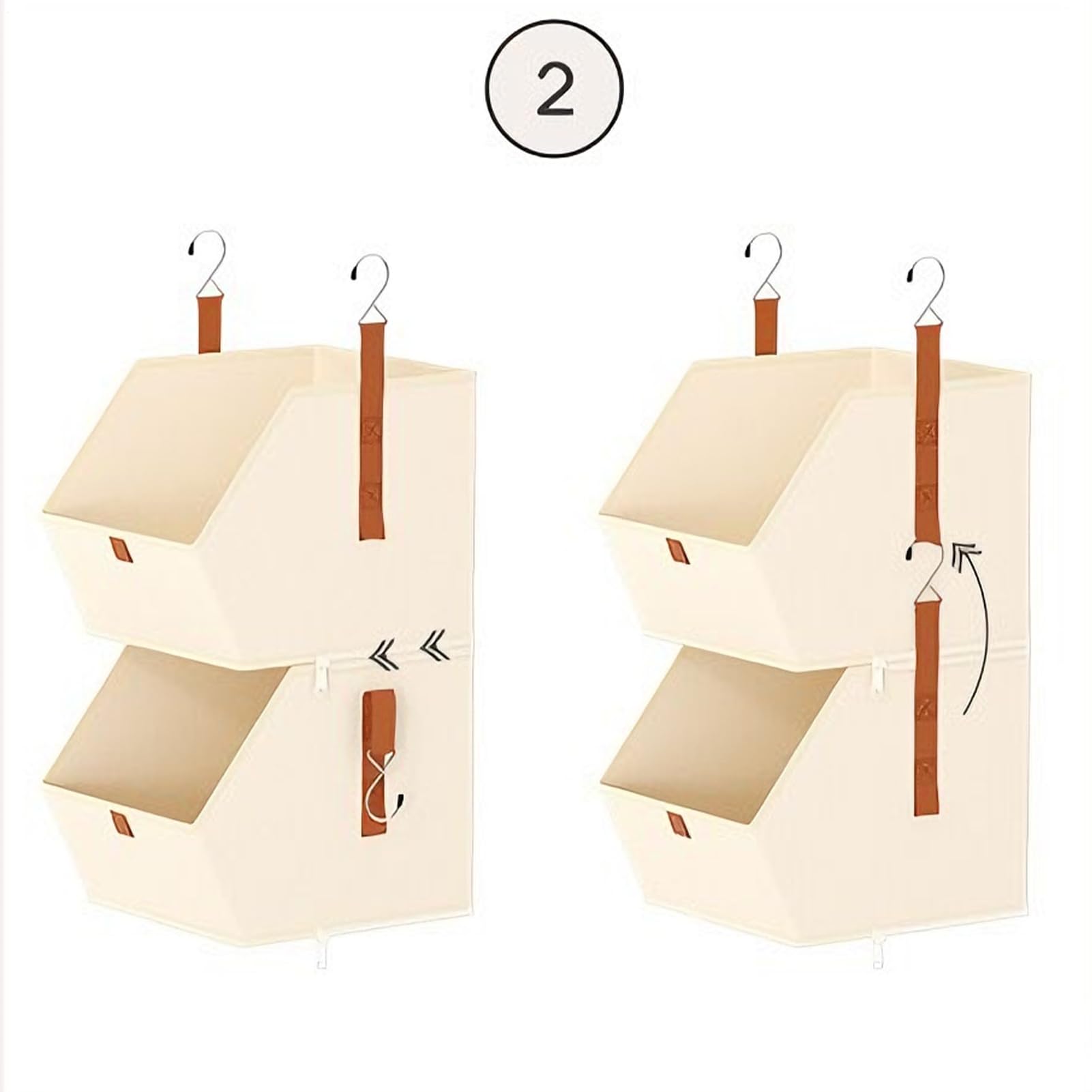 Organizzatore Da Porta Organizzatore Armadio 4 Livelli | Contenitori In Tessuto Per Conservazione Per Appartamento Studenti Camera Ufficio Scarpe Borse Asciugamani Giocattoli