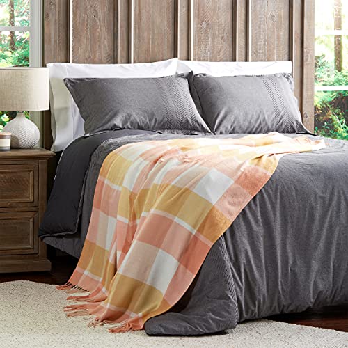 Lavish Home Desert Blush Plaid Soft Blanket-Oversized, Luxuriously Fluffy - Image 4
