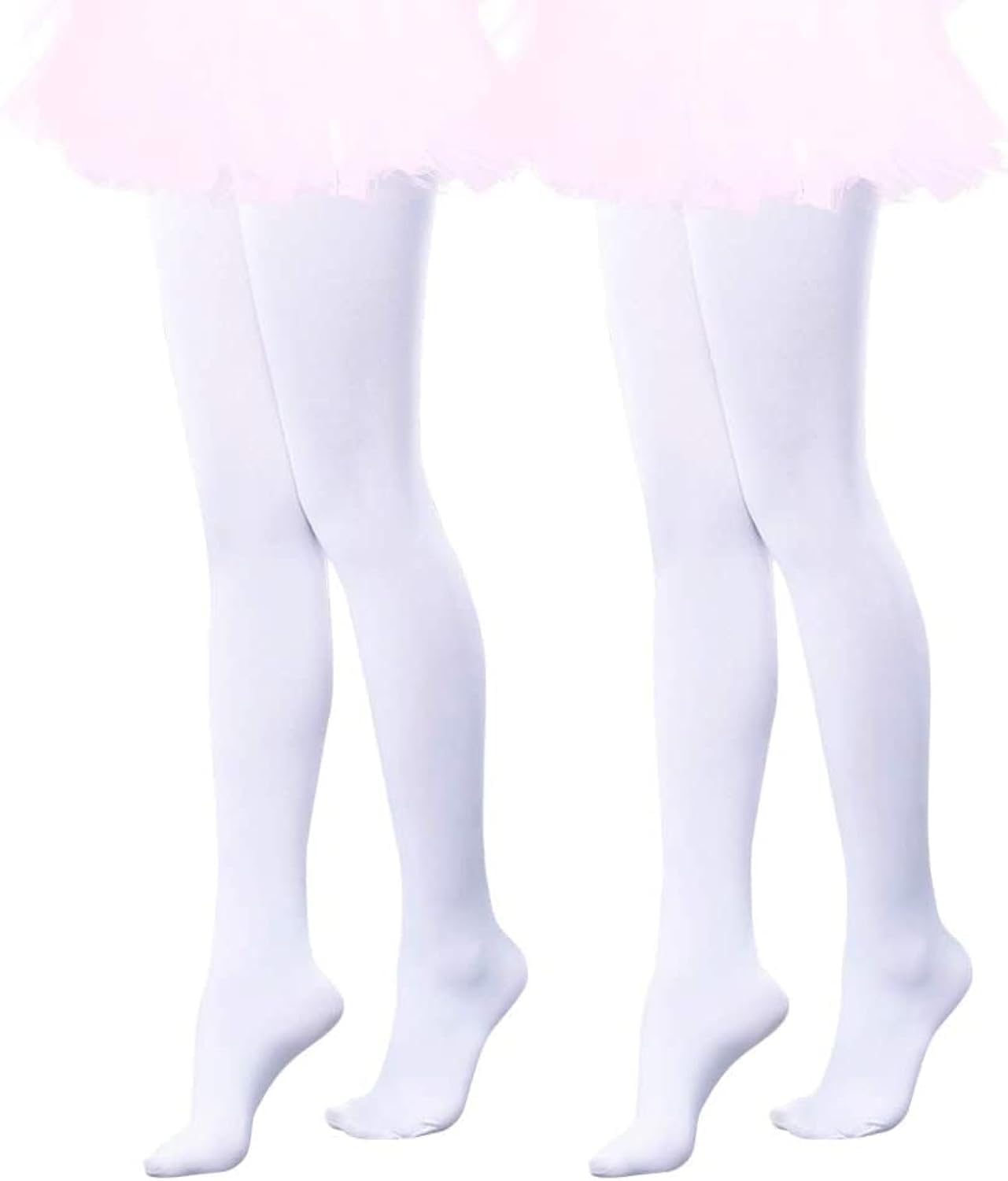 2pcs set Girls Ballet Dance Footed Tight Ultra Soft School Students Tights (Toddler/Little Kid/Big Kid)