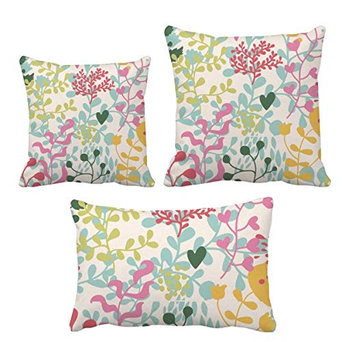 Coussin fleurs multicolores et insert de rembourrage pour sofa accueil - 2
