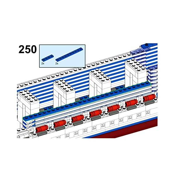 WWEI Technik Bausteine Schiff Celebrity Reflection Kreuzfahrtschiff, 3453 Teile 1:400 Schiff Spielzeug Modellbausatz… – Bild 8