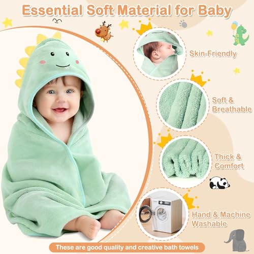 Image of 14 Pcs Baby Towels Set, Baby Towels and Washcloths Set-Baby Bath Essentials
