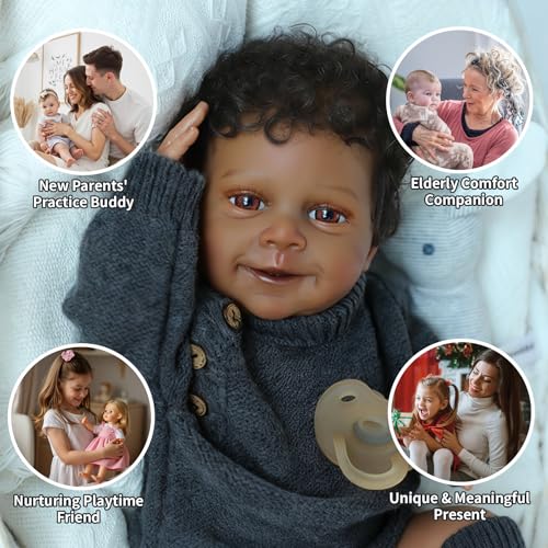 Muñeco Reborn Bebé Realista de Tela y Vinilo 18 Pulg miniatura 5