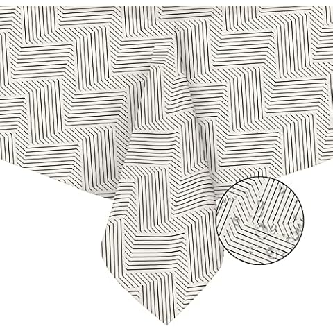 Bnejvif Rectangle Tablecloth, Modern Rectangle Tablecloth, Striped Tablecloth Indoor/Outdoor Waterproof Wrinkle Free Durable Rectangle Tablecloth for Rectangle Tables 60 X 120 Inch Cover