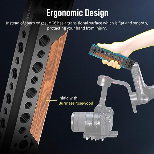 Image of Moman Gimbal Handle MG6 with Cold Shoe Comfortable Grip ARRI 1 /4 inch /3 /8 inch Threaded Hole for Gimbal Stabilizers Weebill for ZHIYUN WEEBILL S