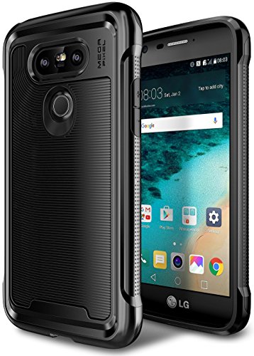 E LV Case for LG G5 - Hybrid [Scratch/Dust Proof] Armor Defender Slim Shock-Absorption Bumper Case for LG G5 - [Black/Black]