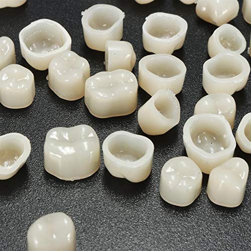 Buy 60pcs/Box Polycarbonate Cap Temporary Crowns iors Molar Resin Tooth