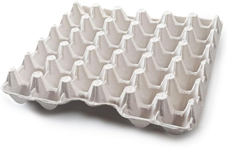 Eco Friendly Paper Egg Tray 30 Eggs Capacity | Reusable Biodegradable Pulp Egg Storage Tray for Poultry Farm, Hatchery & Transport (Pack of 20)