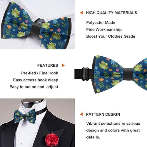 Men’s Tuxedo Bow Tie, Pre-Tied Adjustable Classic Wedding Formal Events Suit Accessory3