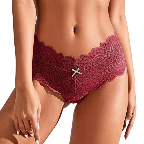 Generisch Logotipo de letra personalizado Tangas a rayas de cintura baja sin mostrar Bikini Tangas personalizadas Ropa interior para mujer Bragas Tanga de algodón, rojo, S