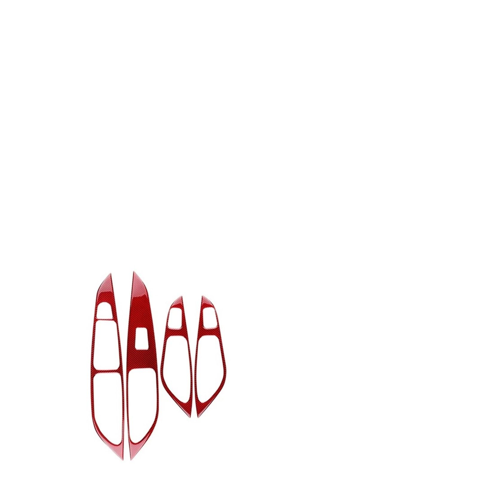 Hljnlvbn Rhd-Red Car Interior Sticker For Seat For Leon Mk3 2013 2014 2015 2016 2017 2018 2019 2020 Lhd Rhd Car Window Lift Panel Sticker Interior(Rhd-Red)