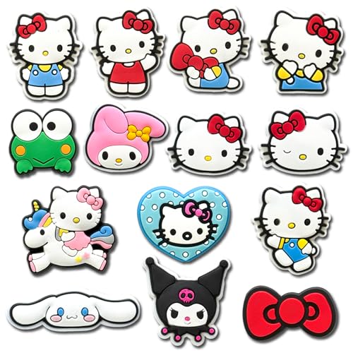 Cat School Cartoon DIY Silicone Focal Beads for Pen Making Cartoon Bead Pen Charms Keychain Jewelry Craft Kit for Teen Adults (14Pcs Black)