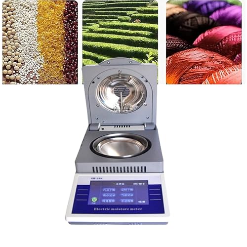 110V/220V Lab Halogen Moisture Analyzer, Professions Digital Moisture Tester, 50g x 0.005g, LCD Display, 2 Drying Modes, for Agriculture,Medicine,Plastic