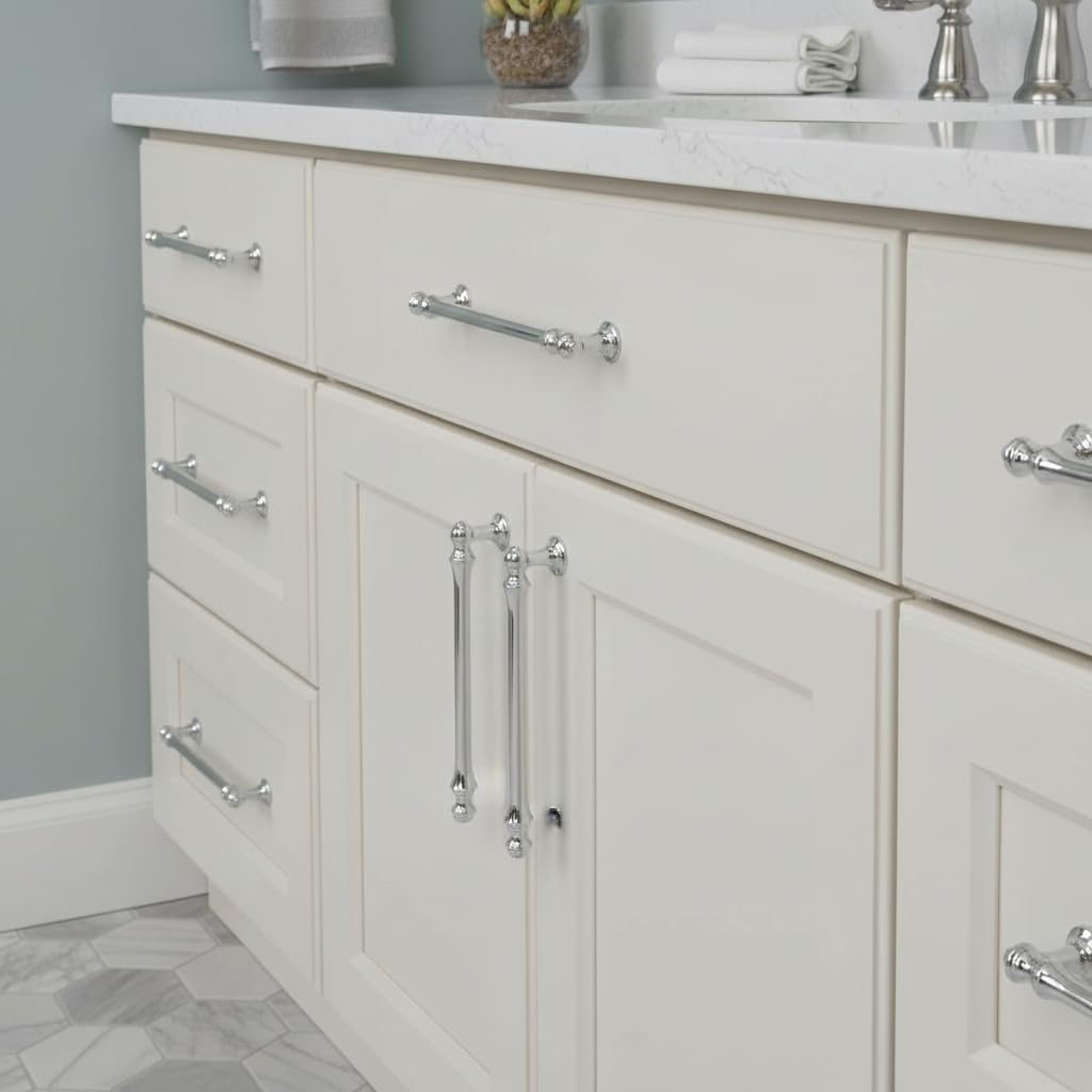 Alzassbg 5" Polished Chrome Cabinet Pulls and Handles 10 Pack, AL3085CP — Amazon image 4