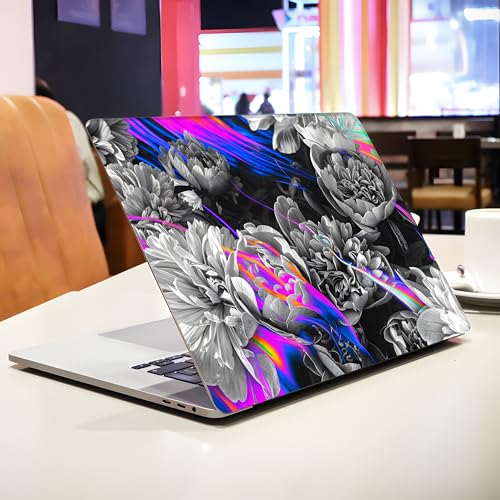 Image of NoWorries 14inch /15.6inch Laptop Skin ''Customizable'' Easy to Apply Gray Back Skin for All Laptops (Theme - Graffiti) (Scratch & Dustproop) Gray Back Material Bubble Free Laptop Skins