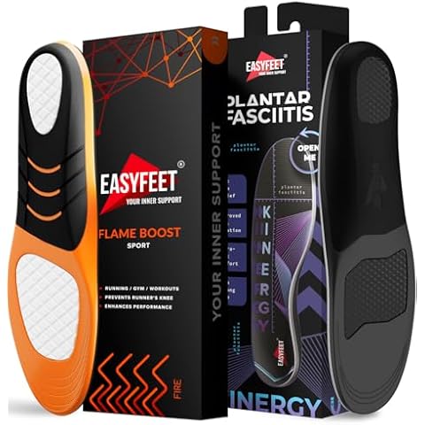 Running Athletic Sport Insoles with Premium Anti-Fatigue Inserts - Orthotic Cushioning for Men Women - Ideal for Walking Standing All Day Hiking Feet Relief - Size M (Men 9-10.5/Women 10-11.5) Cover