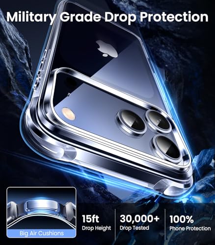 Image of Mkeke for iPhone 17 Pro Max Case Clear, [Not Yellowing] [Military-Grade Drop Protection] Protective Clear for Apple 17 Pro Max Case with Shockproof Bumper 2025