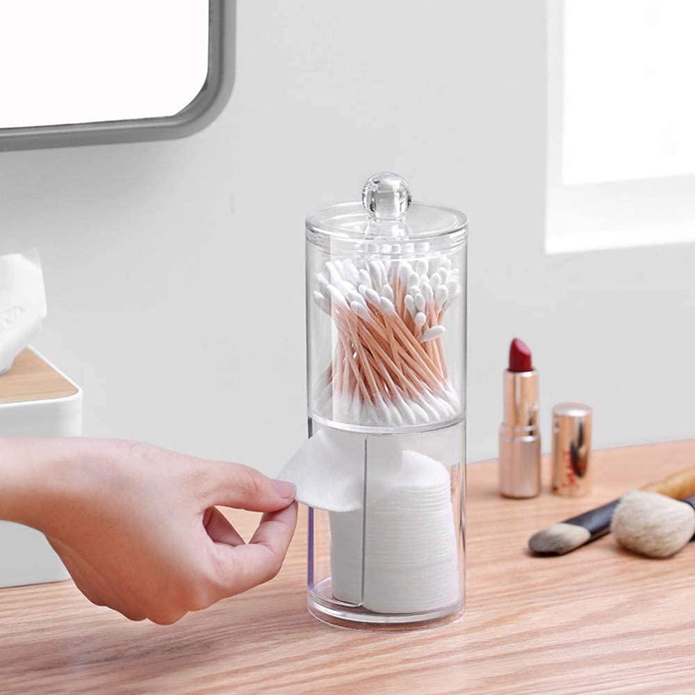 Boîte Rangement Coton Veki - Organiseur Transparent Étanche Pour Salle De Bain