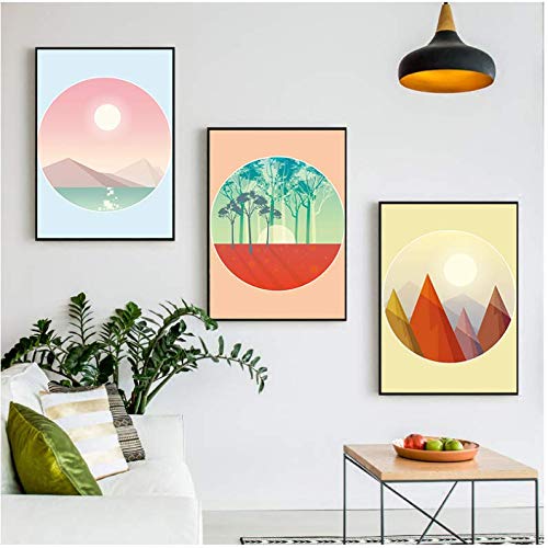 Image paysage naturel sur peinture sur toile zen pour salon relaxant