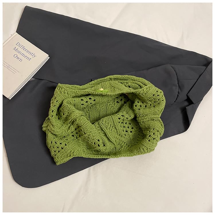 Women Wool Knitting Shoulder Bag with Flower Knitted Tote Handbag Large Capacity Aesthetic Tote Handbag2