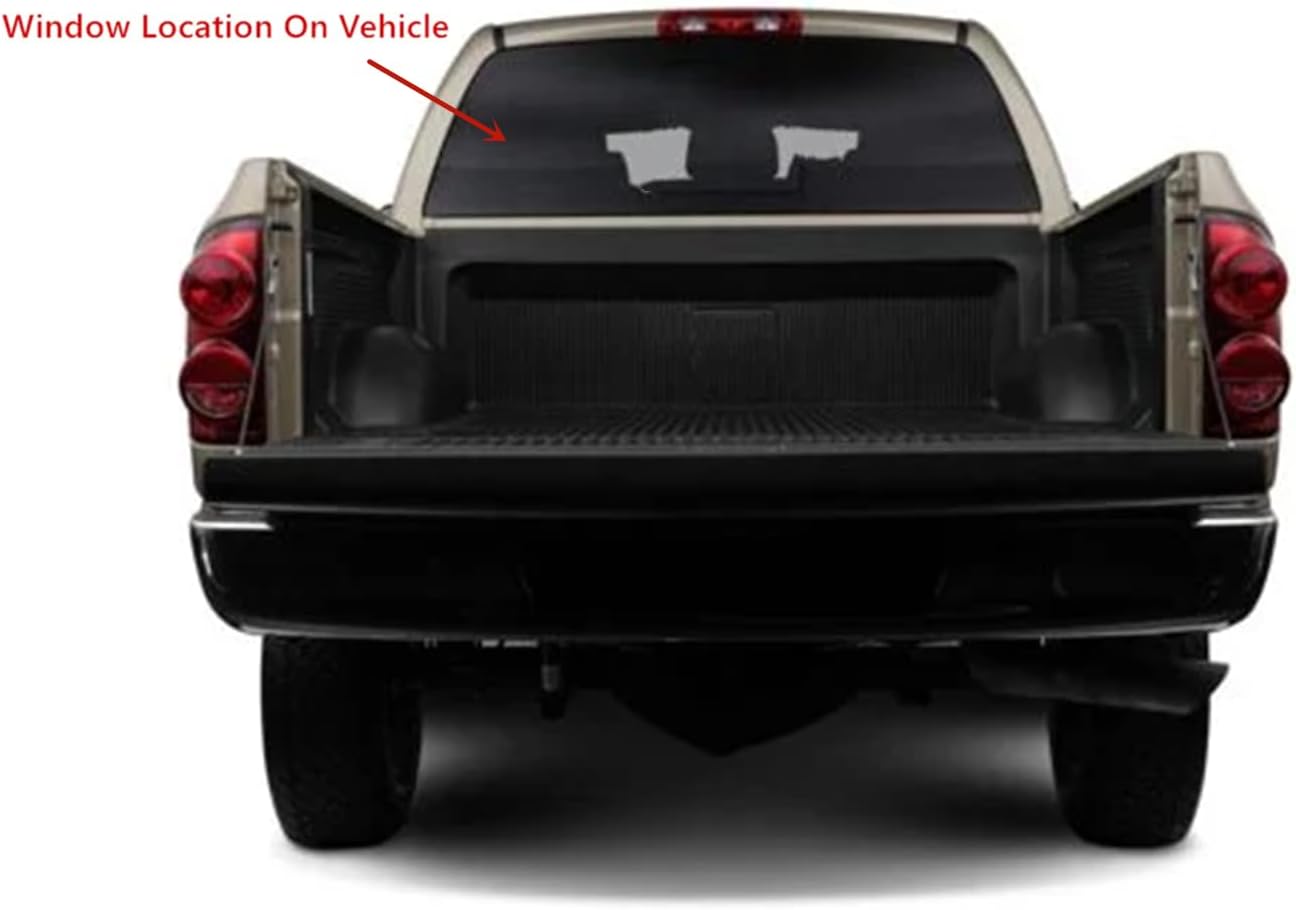 Non-Heated Stationary Back Window Back Glass Compatible with Dodge Ram Pickup 1500 2002-2008 & 2500 3500 2003-2009 & 4500 5500 2006-2009 & 3500Cab/Chs 4500Cab/Chs 5500Cab/Chs 2010 Models