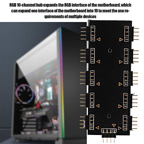 Hub RGB per computer a 10 canali, per scheda madre...