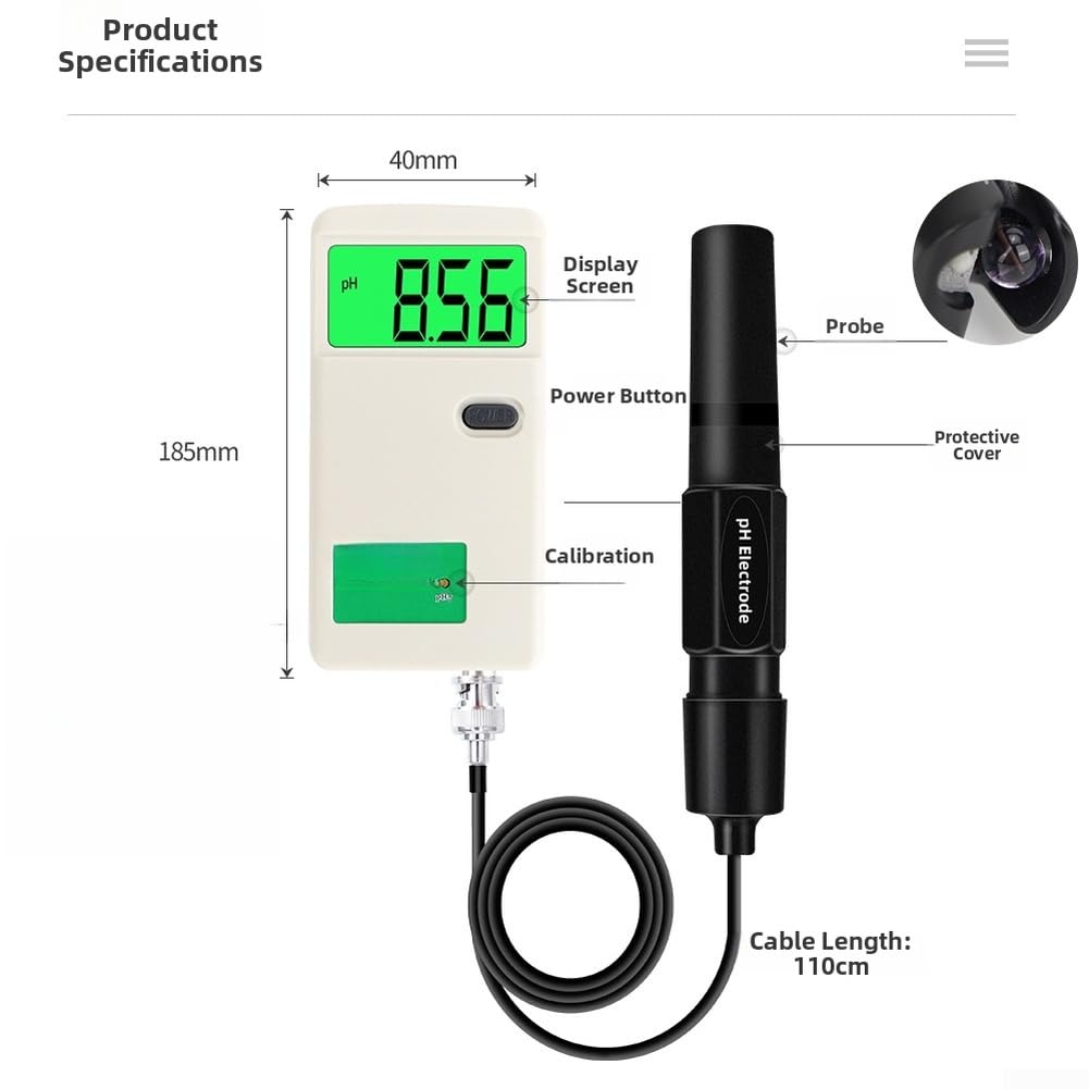 Digital pH-Messgerät 0-14 LCD Aquarium Pool