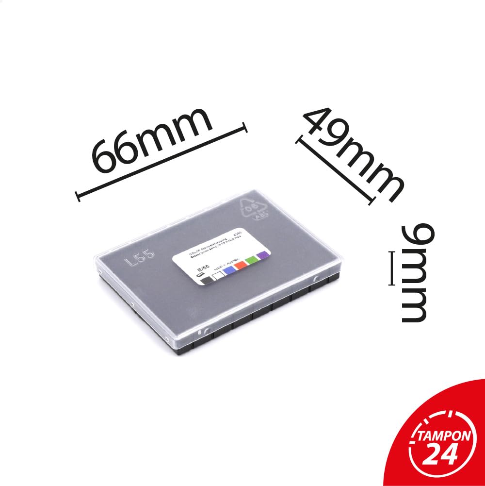 Cassetta di inchiostro per Colop Printer 55 | Cartuccia Colop E/55 (confezione da 10 - blu)