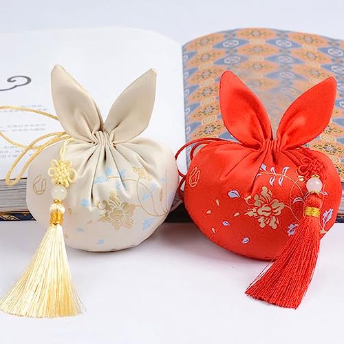 5 Bolsas Chinas de Seda para Regalos con Orejas de Conejo miniatura 6
