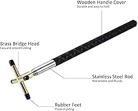 Vista 5 de Retractable Billiards Cue Stick Bridge with Removable Brass Bridge Head - EVA Handle Billiards Table Accessory, Apply to Party/Club/Home