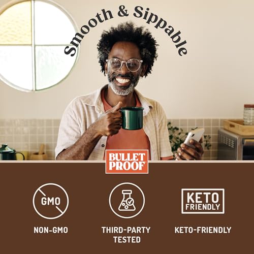 Image of Bulletproof Mocha Creamer, 29.6 oz Value Size - Keto Coffee Creamer with MCT Oil, Grass-Fed Butter, and Real Cocoa, No Sugar Added, Supports Brain Function