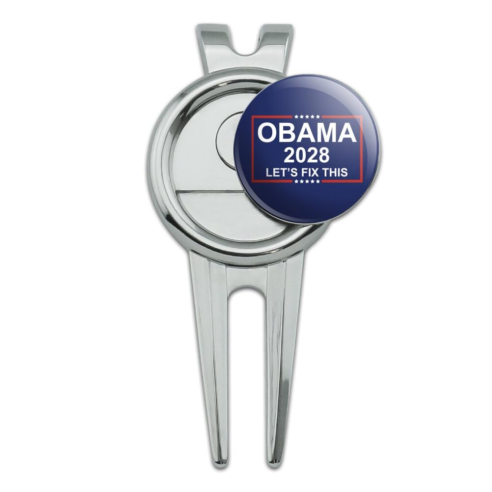 GRAPHICS & MORE Obama 2028 Golf Divot Repair Tool and Ball Marker