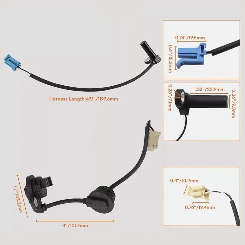 6T45 6T40 6T30E 6T50E czujnik prędkości wejściowej i wyjściowej z białym pasującym do chevroleta pasującym do Sonic Captiva 24259853 24259852 Skrzynia Linka Zmiany Biegów