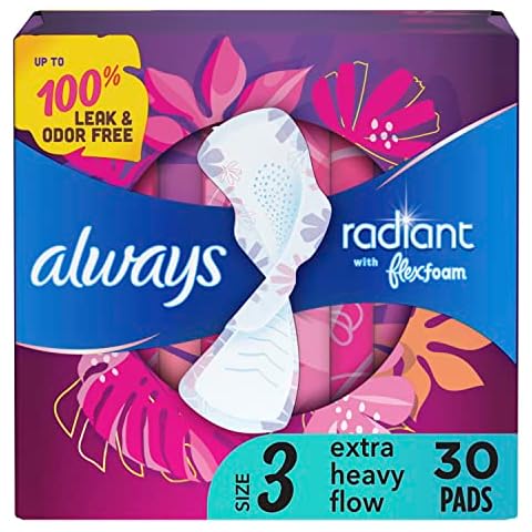 Always Radiant Feminine Pads Size 3 Cover