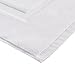 Amazon Basics Banded Bathroom Bath Rug Mat - 20 x 31 Inch, White